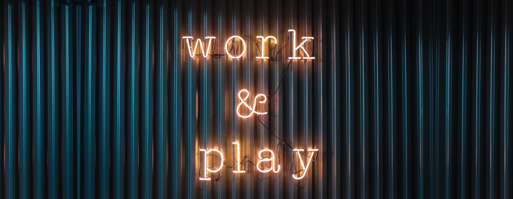 stock image of a sign that says work and play